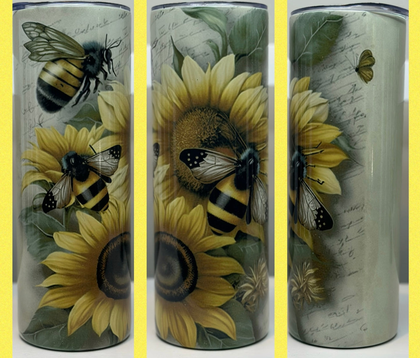 Bumble bee Sunflower 20oz tumbler