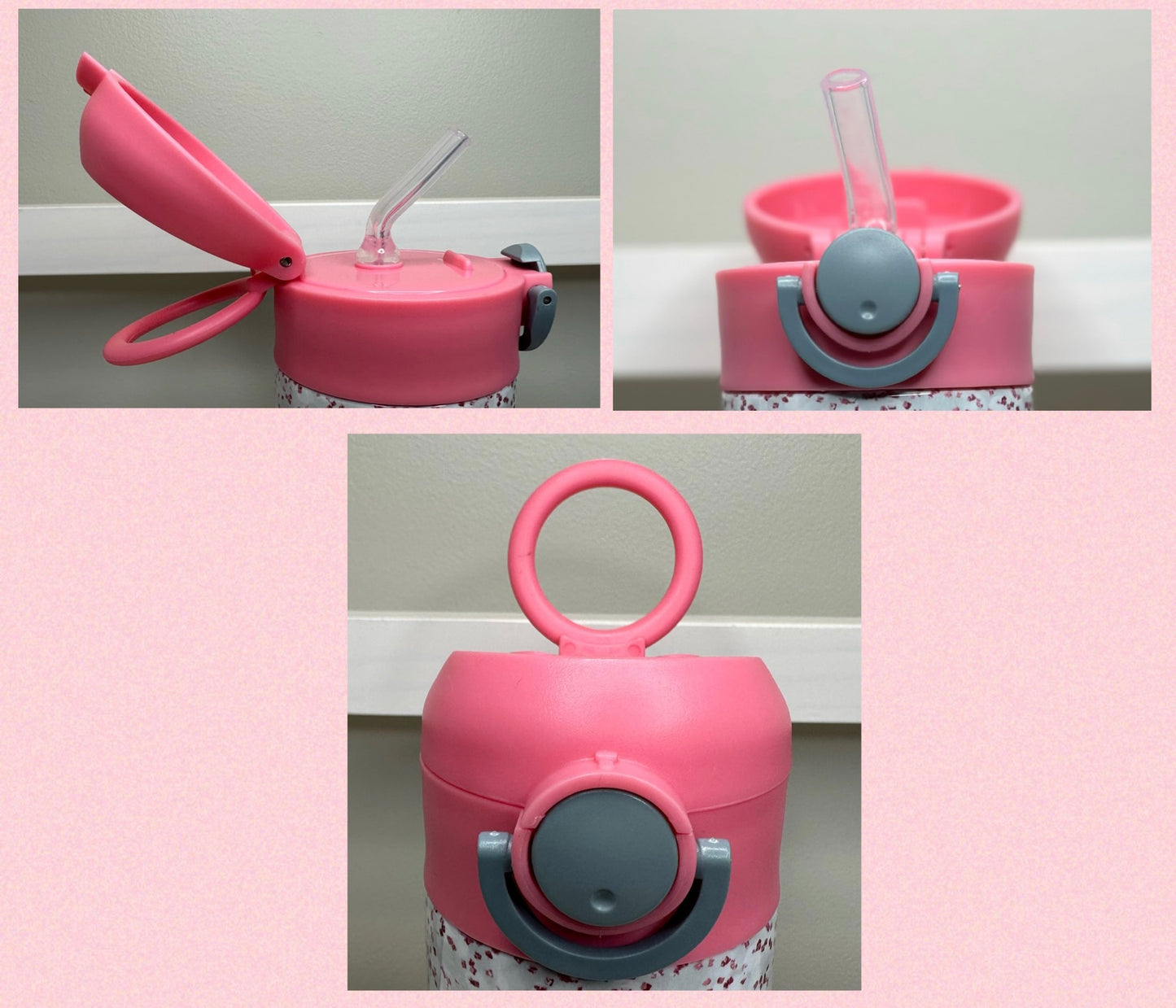Floral piglet sippy