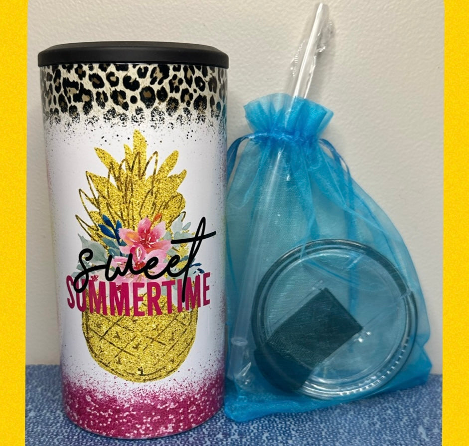 Sweet Summertime pineapple 4 in 1 can cooler