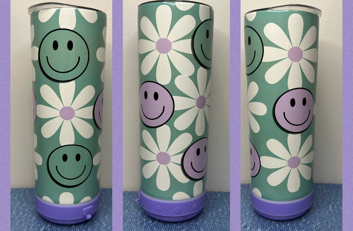 Daisy & Smiley face 20oz Bluetooth Speaker tumbler