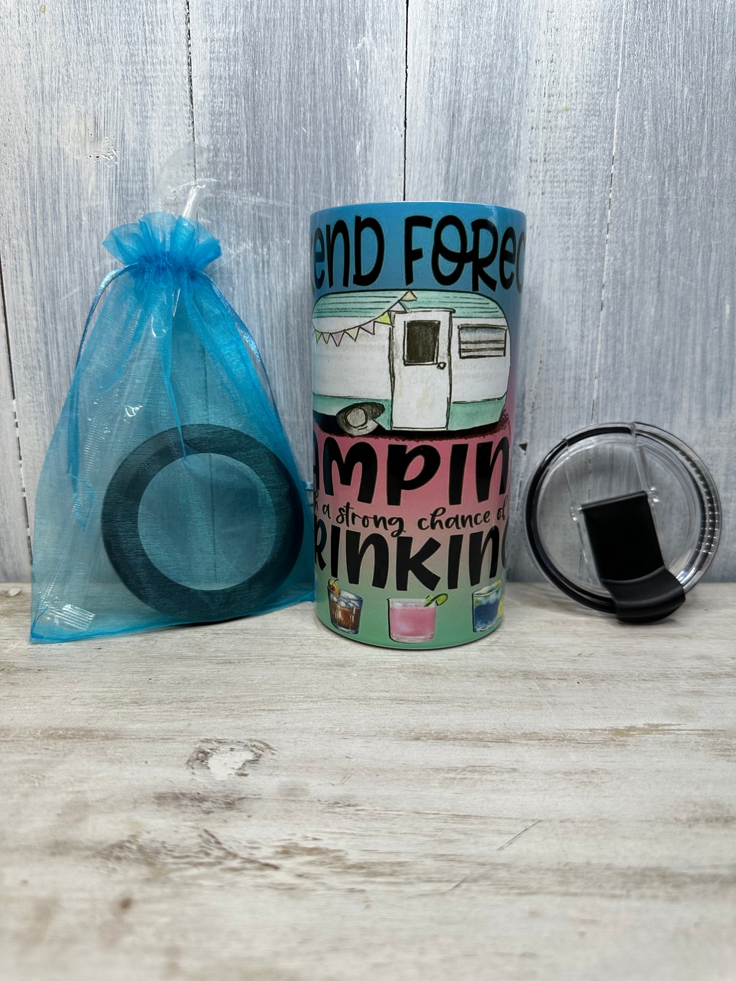 Camping with a strong chance of drinking 4 in 1 can cooler