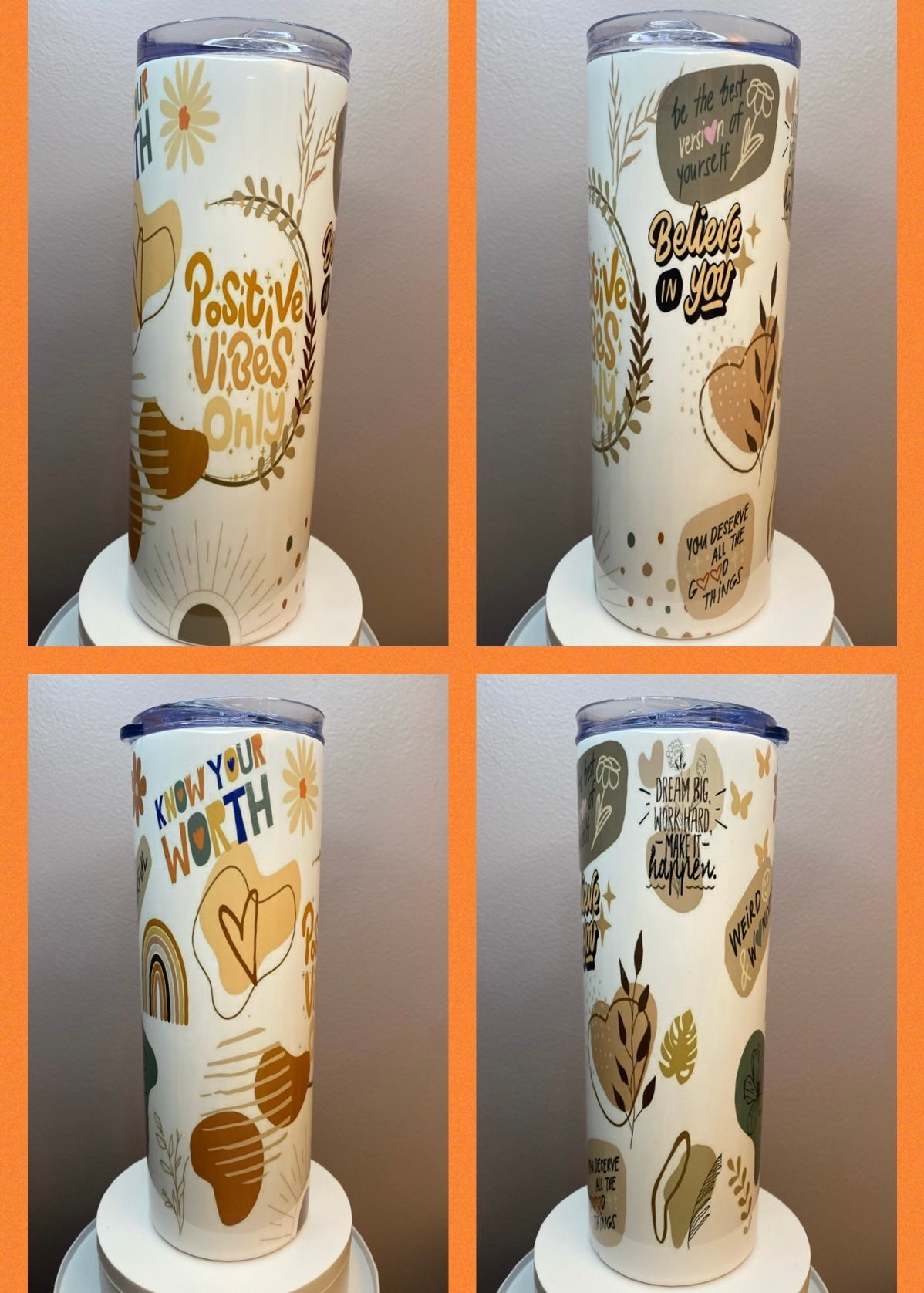 Positive Vibes Only 20 oz tumbler