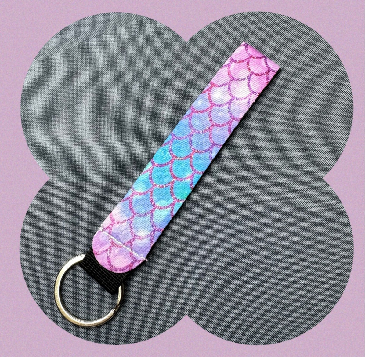 Mermaid wristlet keychain