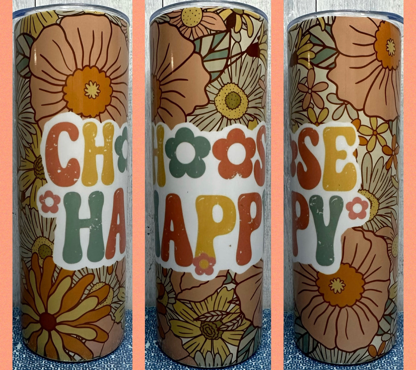 Choose Happy 20oz tumbler