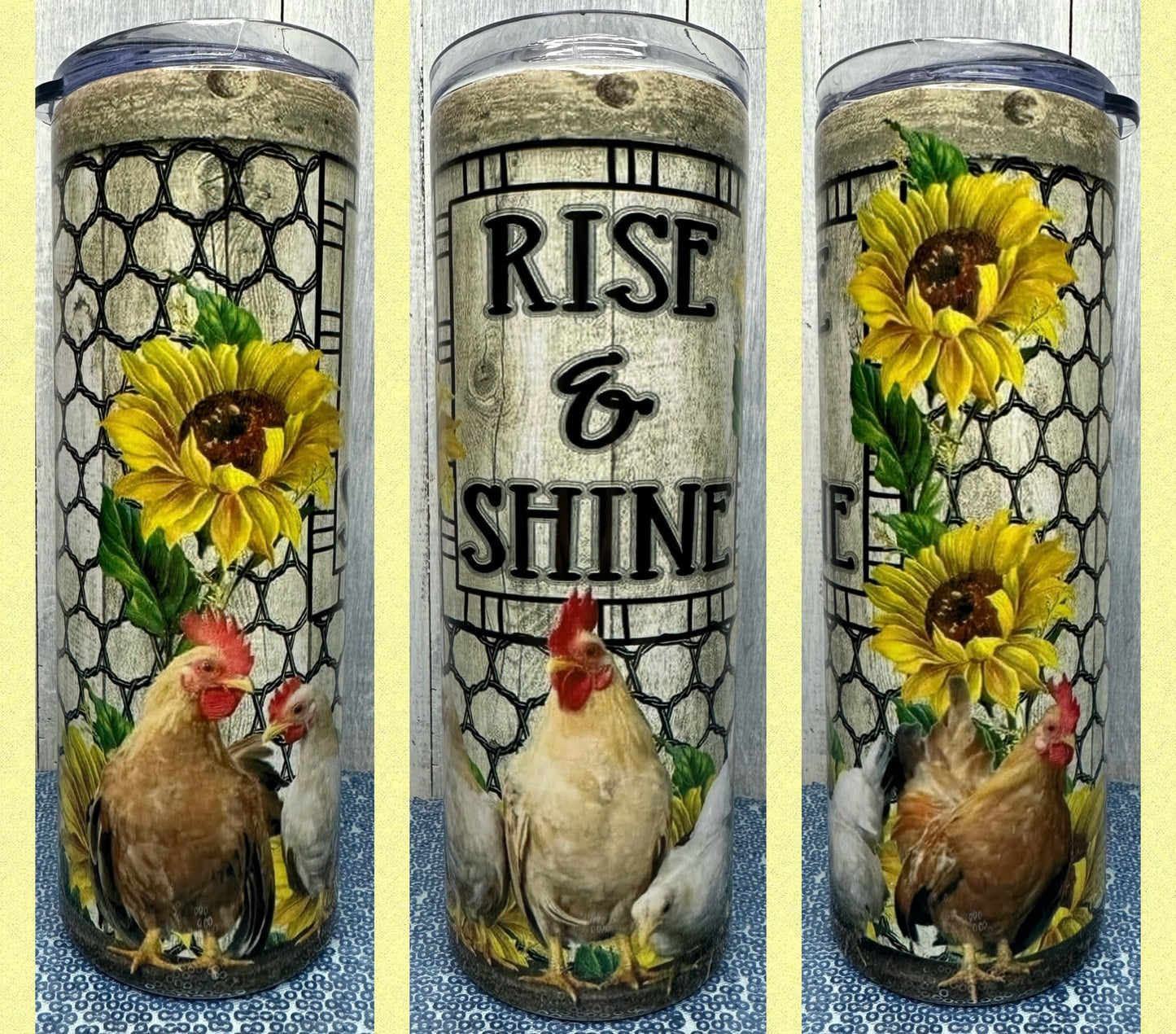 Rise & Shine chicken 20 oz tumbler