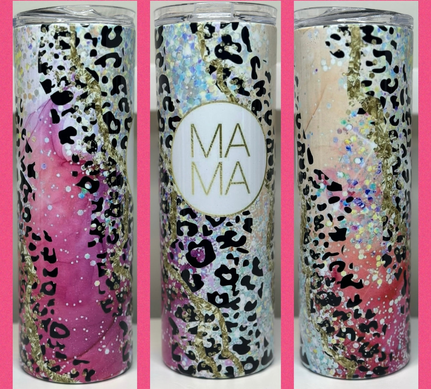 Pastel cheetah mama 20oz Tumbler