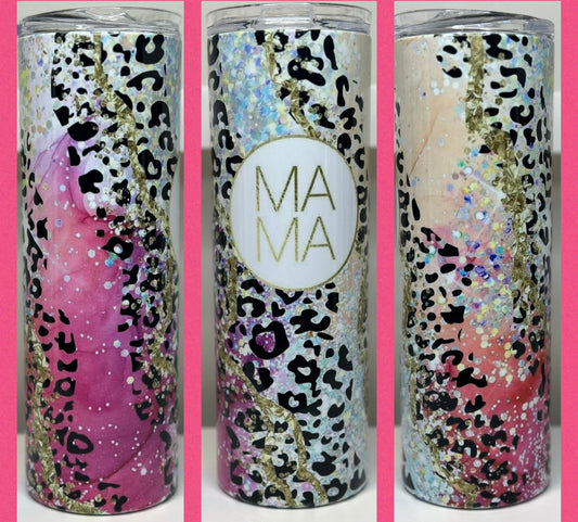 Pastel cheetah mama 20oz Tumbler