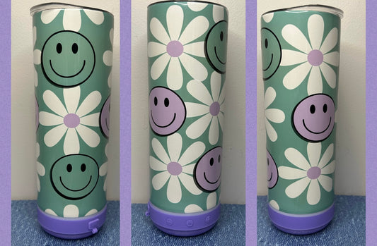 Daisy & Smiley face 20oz Bluetooth Speaker tumbler