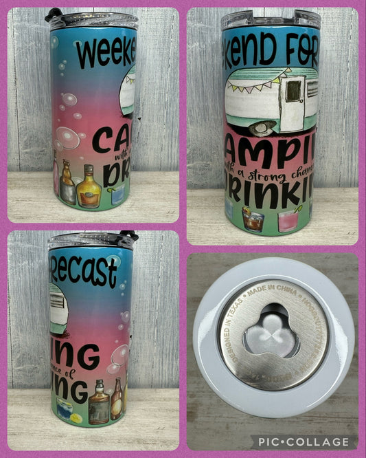 Camping with a strong chance of drinking 4 in 1 can cooler