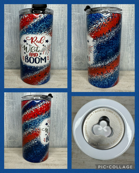 Red White and Boom 4 in 1 can cooler