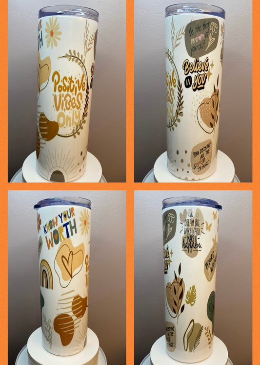 Positive Vibes Only 20 oz tumbler