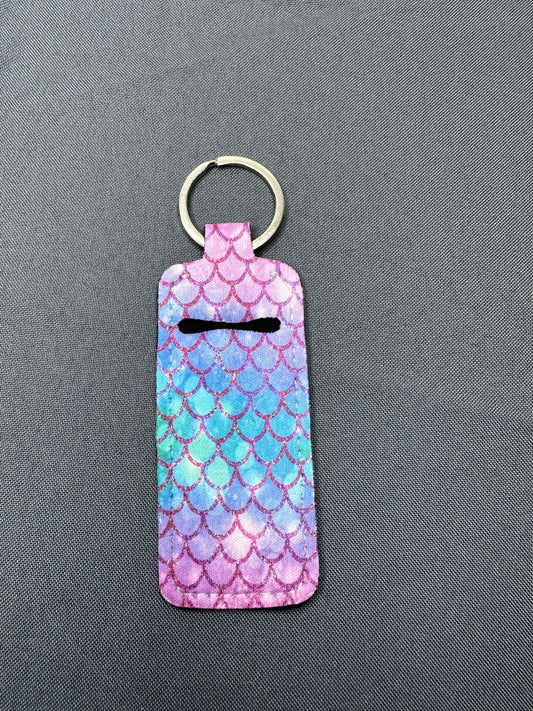 Mermaid chapstick holder keychains