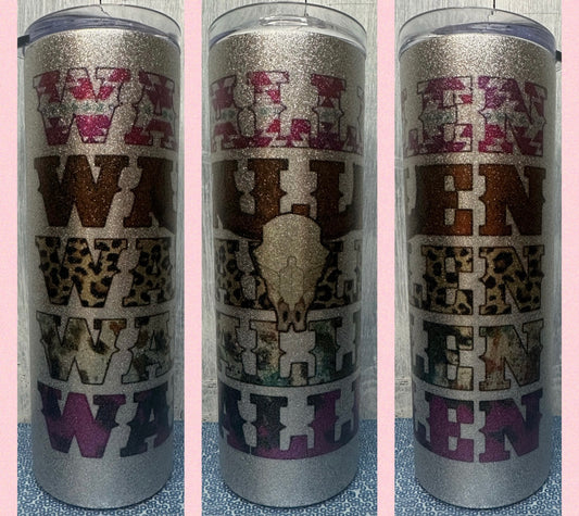 Glitter Wallen 20 oz tumbler
