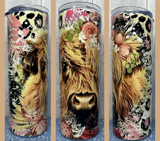 Highland cow 20 oz tumbler