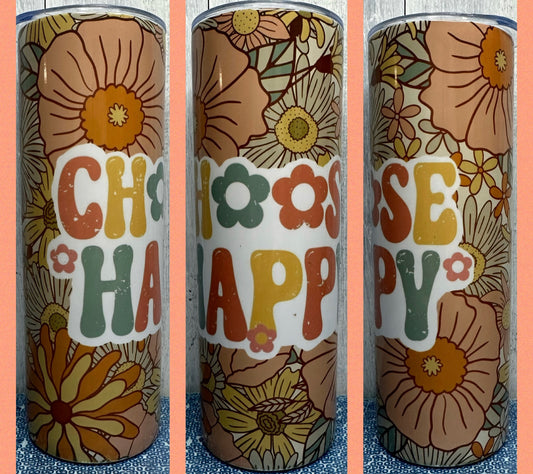 Choose Happy 20oz tumbler