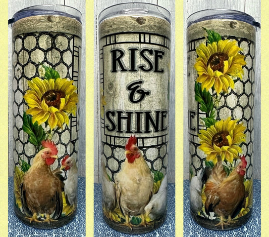 Rise & Shine chicken 20 oz tumbler
